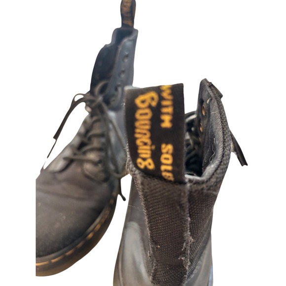 Dr Martens Combs Black Canvas‎ Combat Boots Mens Womens Size 7 US L - Picture 10 of 10